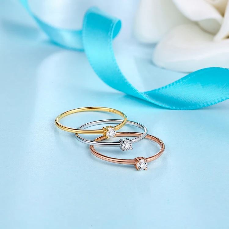 18k Pure Gold Rings Noble Diamond 750Solid Female Exquisite Elegant Precious Fine Jewelry Beautiful Women Ring