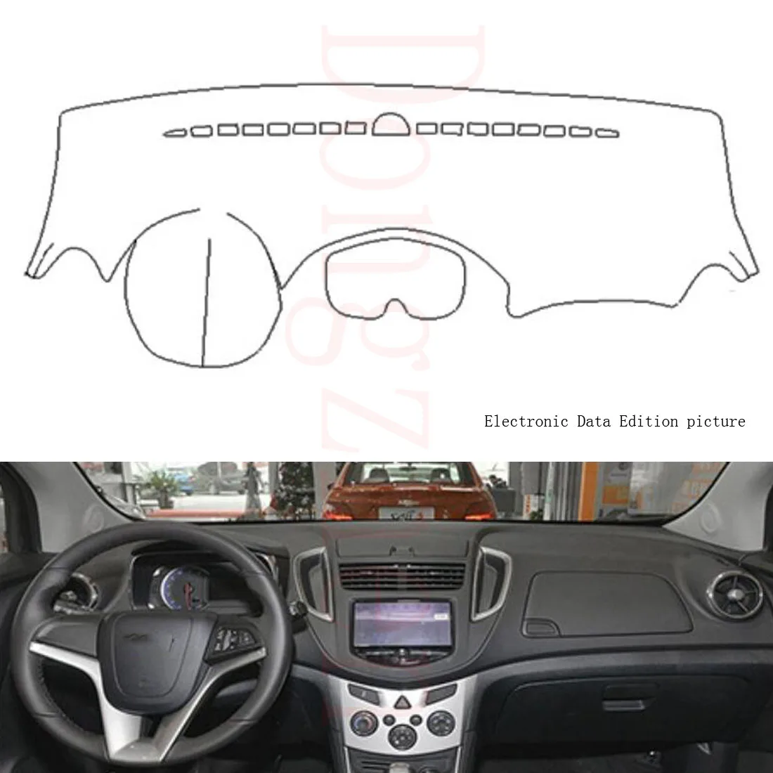 

Dongzhen Fit For Chevrolet Trax 2014-2016 Car Dashboard Cover Avoid Light Pad Instrument Platform Dash Board Cover