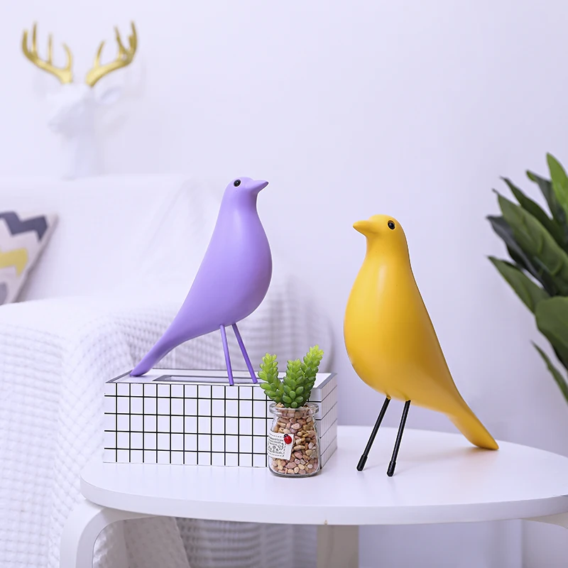 Modern Nordic House Bird Sculpture Home Decor Accessories Office Decoration Resin Decor Wedding Gift