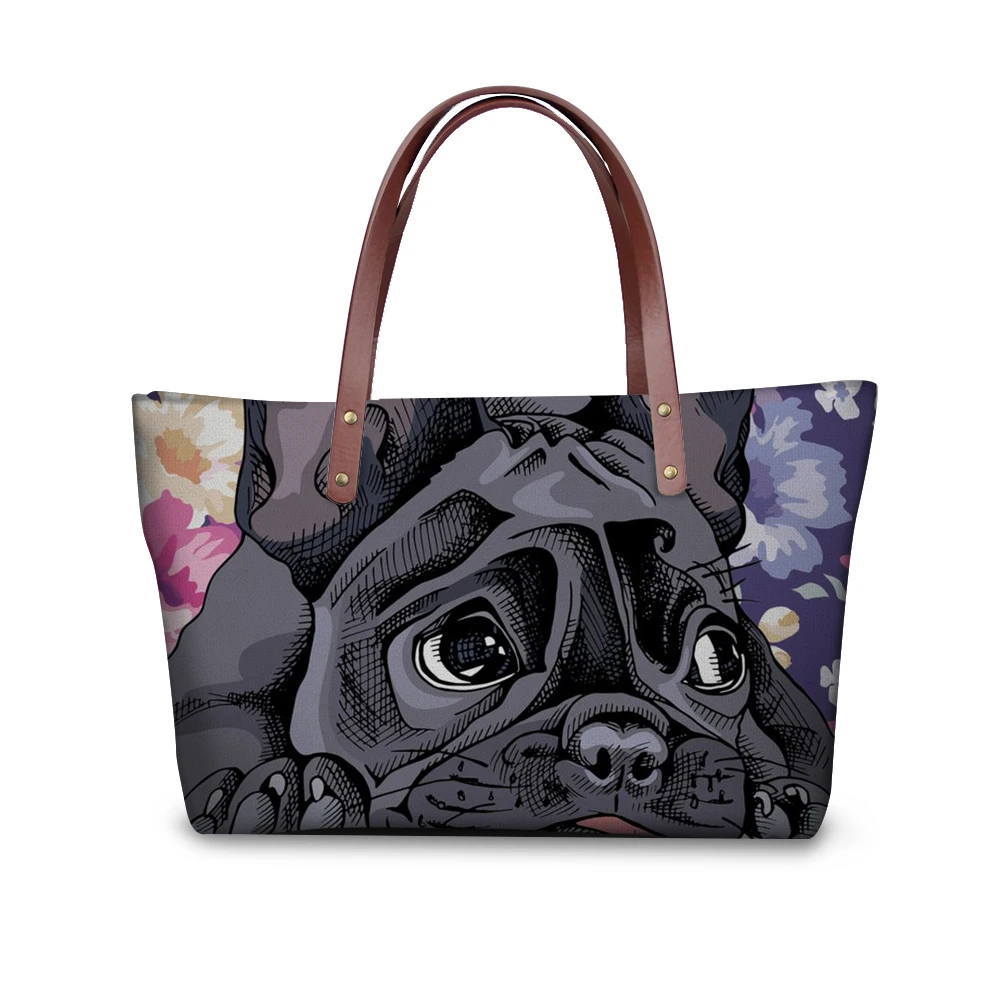 

Noisydesigns Women Handbags French Bulldog Pattern Beach Bags for Women Tote Bag Large Crossbody Bags for Female Messenger Bags