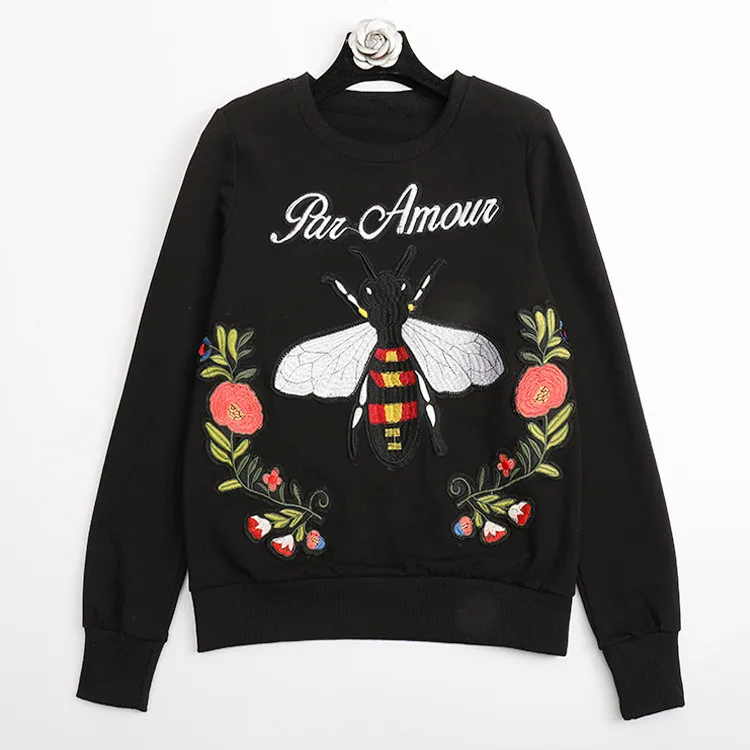 Noir Brodé Shirts Femmes Costume Sport Deux Décontracté Loisirs De Ensemble Pantalons D373 Décontractés Printemps Automne 2019 Pièces waaRgnqxB