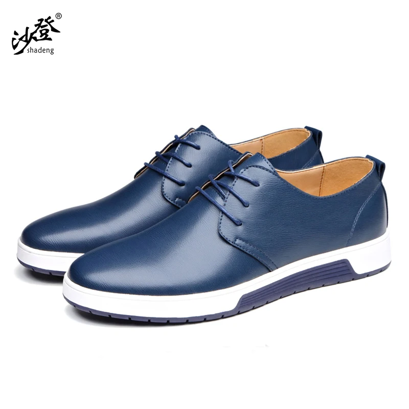 

Shadeng 2018 the newest men's flat shoes, leather, comfortable, breathable and wearable.