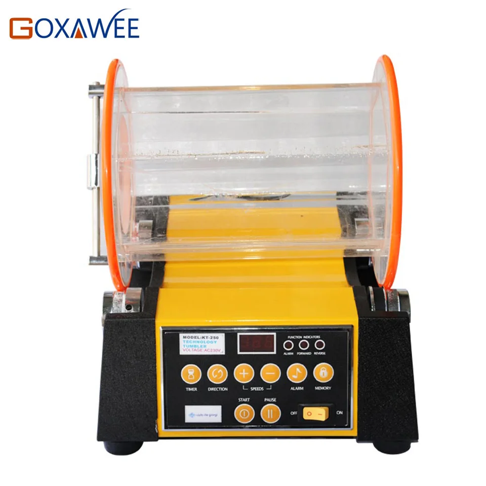 GOXAWEE Jewelry Polishing Finishing Machine 8KG Capacity Rotary Rock Tumbling Variable Speed 220V 50/60HZ | Инструменты