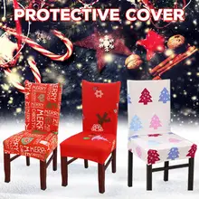 Универсальный пыленепроницаемый эластичный Банкетный Чехол для стула стульные Чехлы для стула протектор стула бытовые гостиничные обеденные рождественские украшения
