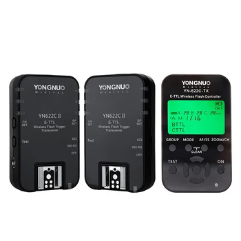 

YONGNUO Updated YN622C-II 622C II with High-speed Sync HSS 1/8000s Flash Trigger + YN622C-TX