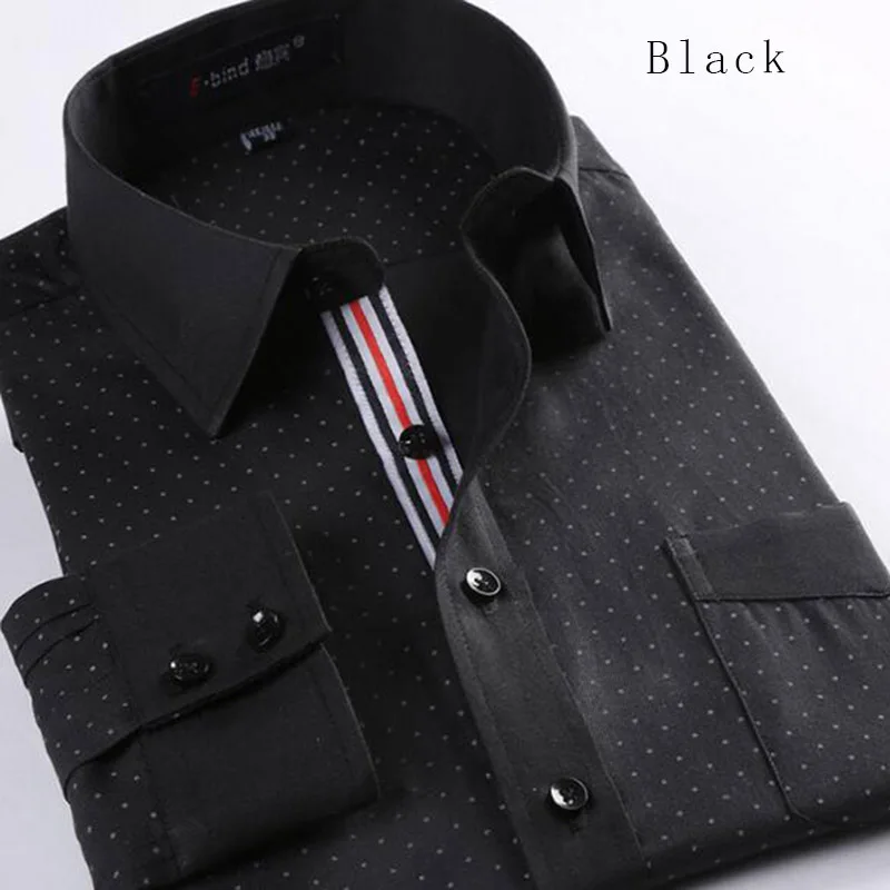 2017 Autumn Hot Sale Fashion Men Casual Long Sleeve Shirts,Pointed Polka Dot Printed Slim Fit Cotton Shirts Plus Size S-4XL 2017 Autumn Hot Sale Fashion Men Casual Long Sleeve Shirts,Pointed Polka Dot Printed Slim Fit Cotton Shirts Plus Size S-4XL