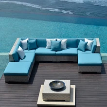 Дизайн ротанг Pe современный роскошный дом мебели, диван классический