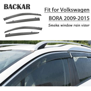 

Backar 4pcs Auto Car Windows Rain Wind For VW Bora Sedan 2009 2010 2011 2012 2013 2014 2015 Sun Shield Deflector Visor Trim