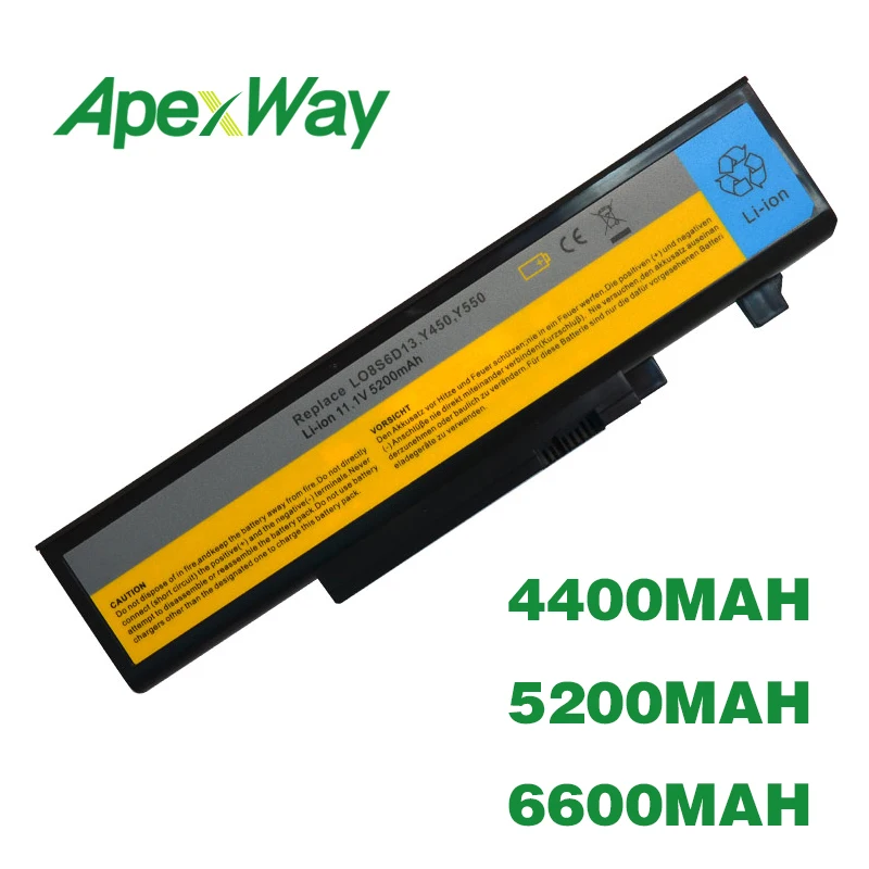 Аккумулятор ApexWay 6 ячеек для Lenovo IdeaPad Y450 Y450A Y450G Y550 Y550A 55Y2054 L08L6D13 L08O6D13 L08S6D13 |
