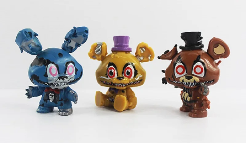 Новинка FNAF Freddy мини-фигурка Nendoroid 5-6 см ПВХ Five Nights At Freddys Foxy Freddy Chica Аниме фигурки Свободные игрушки 8 компл