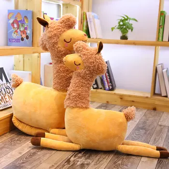 

Candice guo! cute plush toy lovely long leg camel desert animal soft stuffed doll cushion pillow birthday Christmas gift 1pc