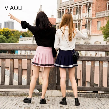 

Girls Uniforms Skirt Plus Size Skirt Sweet Lolita Pleated Skirt Women Cute High Waist Mini A-line Sailor Skirt Harajuku School