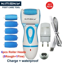 NEW 2017 RECHARGEABLE Pedicure Electric Tools Foot Care Exfoliating Foot Care Tool 6pcs Scholls Roller Pedicure