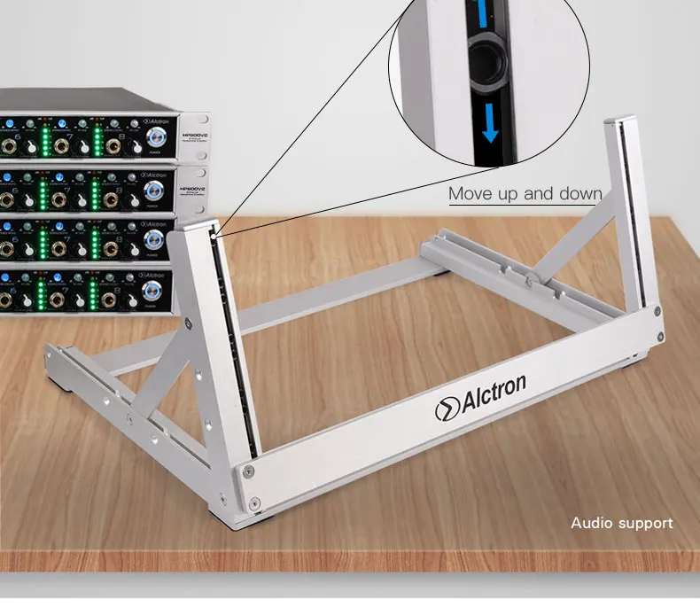 Настольная студийная стойка серии Alctron RS19-4U, используемая для сцены