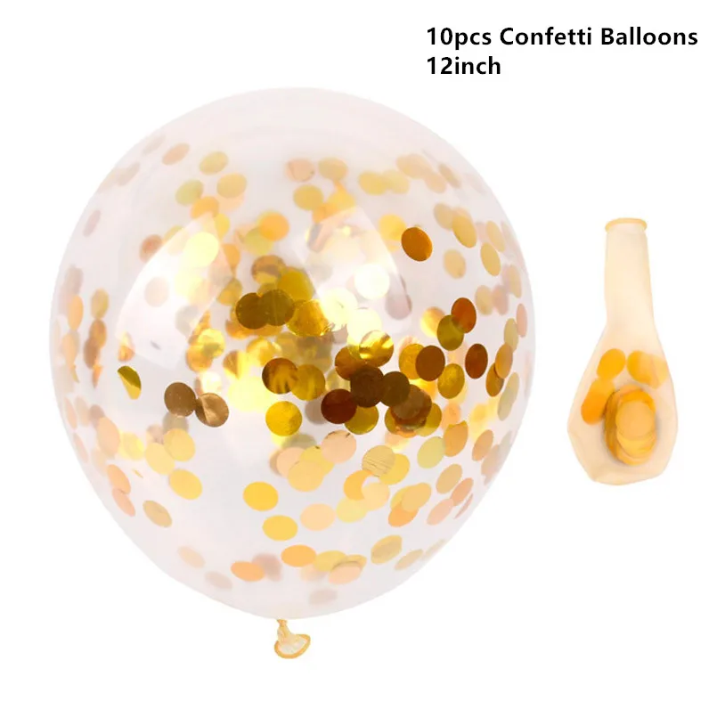 10 unids piezas globo de látex de oro rosa Globos de confeti de oro champán decoración de fiesta de boda Globos de fiesta de cumpleaños decoración Globos