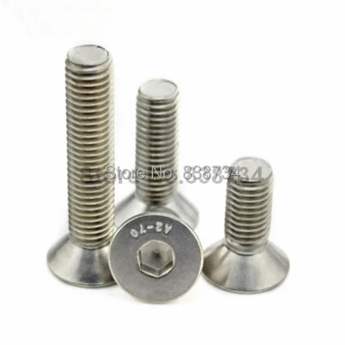 200 шт. m2* 20 a2 70 ss 304 с шестигранной головкой из нержавеющей стали с плоской головкой винт с потайной головкой
