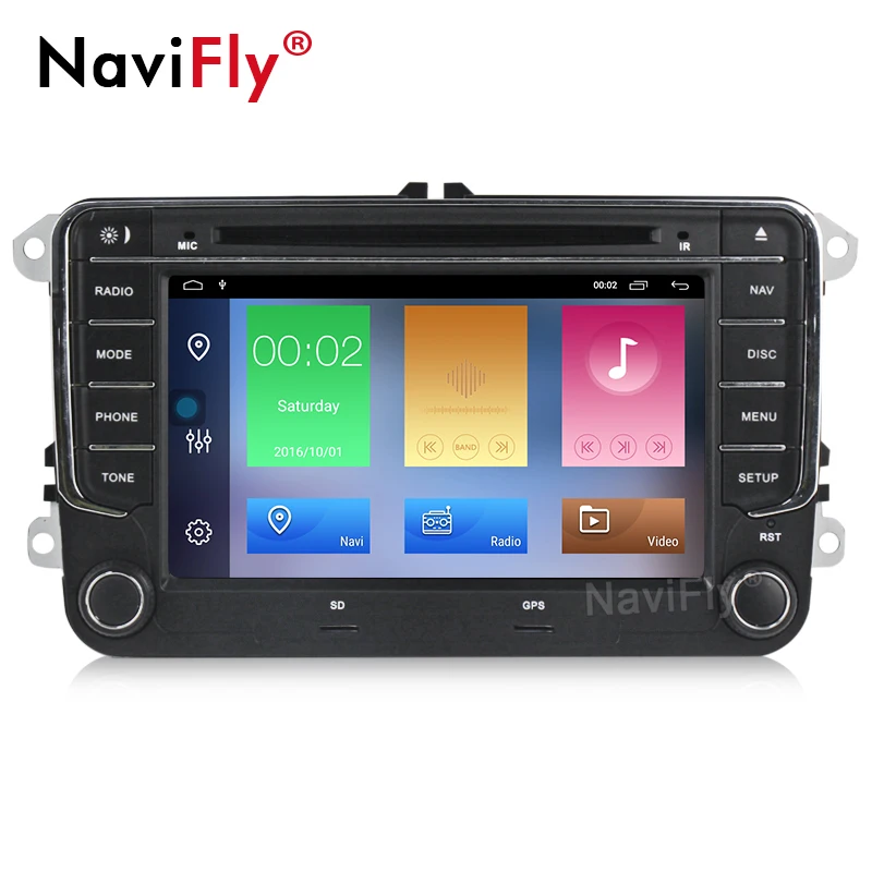 Sale 7 inch 2 Din Android 8.1 GPS DVD Car multimedia player for VW Volkswagen PASSAT B5 B6 POLO GOLF 5 6 MAGOTAN CC BORA TIGUAN 1
