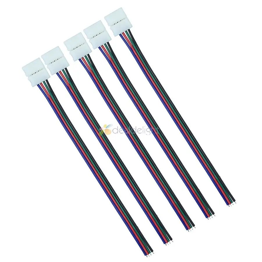 10Pcs 4-PIN RGB Connector Adapter For 5050 RGB LED Strip Solderless 10mIHF2 