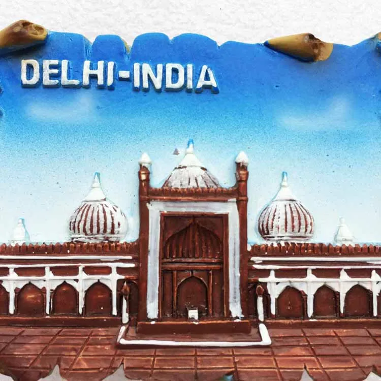 Магнитная паста трехмерного пейзажа холодильник в Jama Masjid Нью Дели Индия магниты