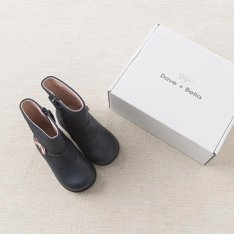 Bebê da Menina do Menino Botas de Inverno Sapatos da Moda Sapatos de Marca Dave Bella Outono Db6009 8 Mamãe e Bebê