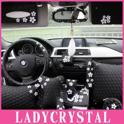 Ladycrystal диски автомобилей козырек CD DVD дисков Card Case Держатель Clipper сумка Авто Салонные аксессуары ткани поле ромашка серии