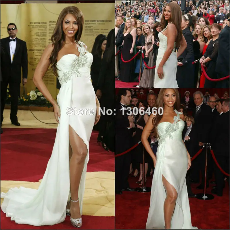 Beyonce White One Shoulder Dress