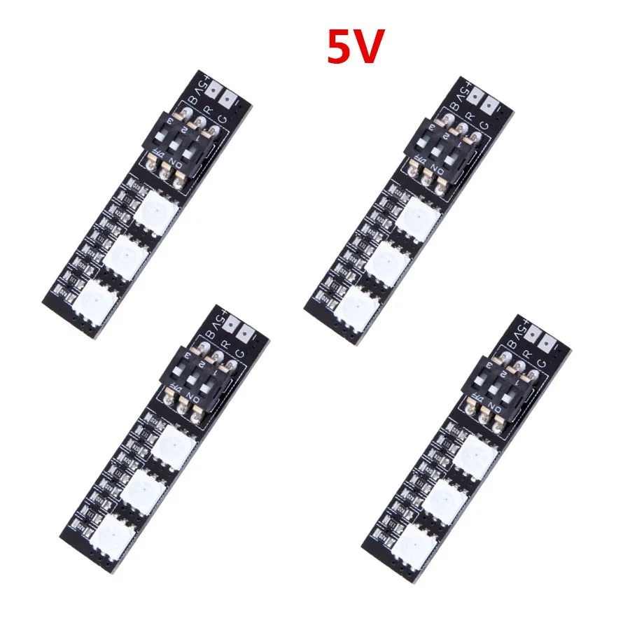 5050 RGB LED Light Board 5V 3S 4S 7 Colors Switch for RC Drone FPV Racing 