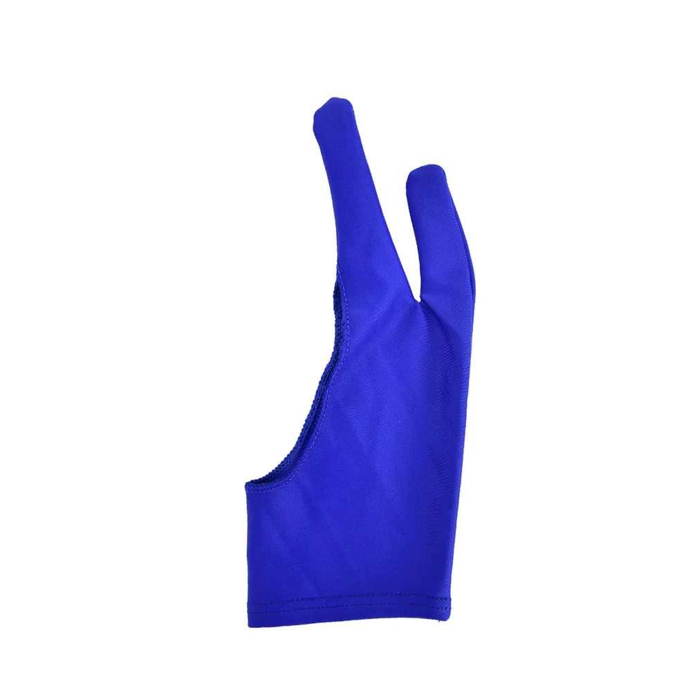 2 finger black artist drawing glove anti-fouling for right and left hand for any Graphics drawing Tablet - Цвет графита: Blue