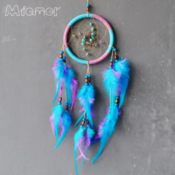 

Turquoise Dreamcatcher Purple & Blue Wind Chimes Pendant Dream Catcher Home Wall Hanging Decor Regalo Gift Amor7182