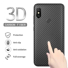 2 шт./партия, прозрачное 3D углеродное волокно для Xiao mi Pocophone F1 mi 8 Lite 9 Se Red mi Note 5 6 7 Pro 6 6A задняя защитная пленка, чехол