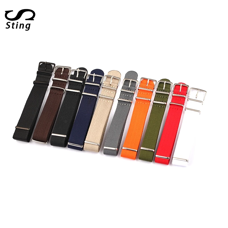 

Sting Strap Nylon Canvas Watch With Multi-color Universal Wrist band Strap Men's And Women's Watch With 18mm 20mm 22m Watchbands