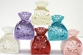 

creative vine story flowers diamond sharp carved candy bag new marriage charm Shower Favor Boxes Wedding Party Gift hold bag