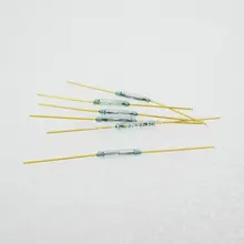 5 шт./лот, геркон 1,8*10 мм, магнитный переключатель управления, зеленое стекло, Герконовые переключатели, стекло, нормально открытый контакт для датчиков