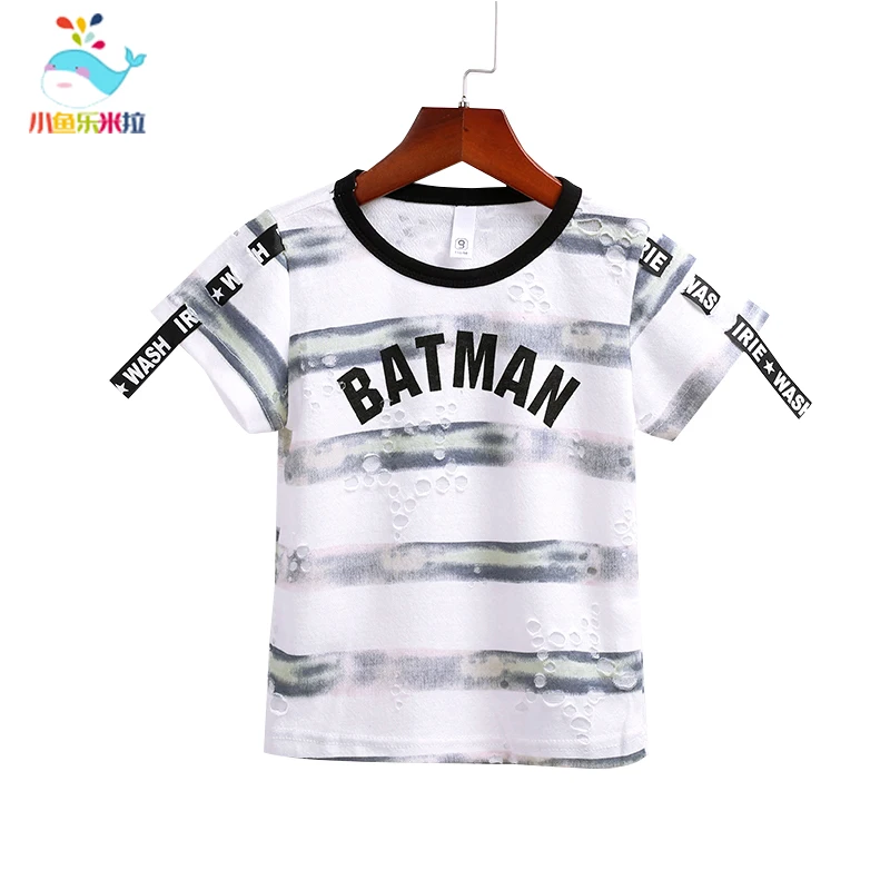 Cotton Boys T Shirt Summer 2019 Letter Printed Short Sleeve O-Neck Cute T-Shirt For Kids Tee Tops | Детская одежда и обувь
