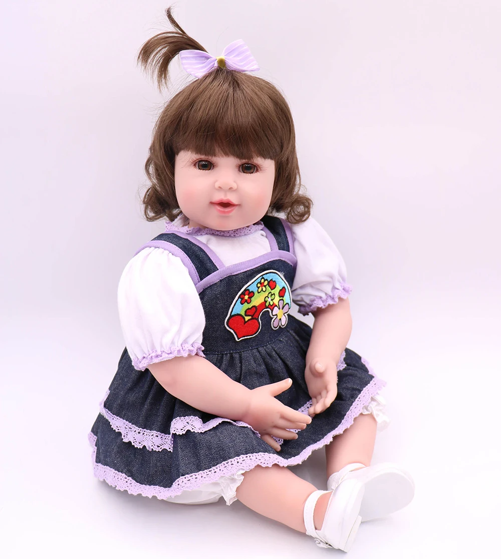 

Pursue 24"/60 cm New Strap Dress Lifelike Princess Baby Dolls Reborn Silicone Toddler Babies for Sale Real Looking Baby Dolls