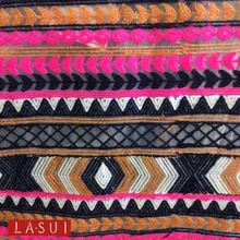 LASUI продукт народный-изготовленный на заказ 1,50 м многоцветный хлопок нить вышивка цвет шерсть кружева красивый цвет s одежда, юбки, платья