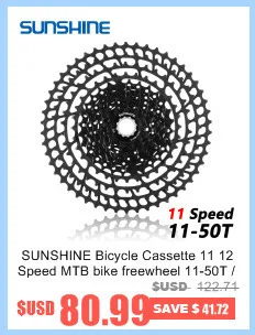 SUNSHNE MTB 11 скоростей 11-50 т кассета 365 г Сверхлегкий велосипед свободного хода 11 Т Запчасти для велосипеда горный для Shimano M9000 M8000 M7000