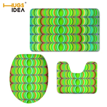 

HUGSIDEA Toilet WC Warm Lid Pads Modern Style Home Hotel Decor 3PCS Set Bathroom Non-slip Floor Carpets Area Rugs Soft Mat Tapis