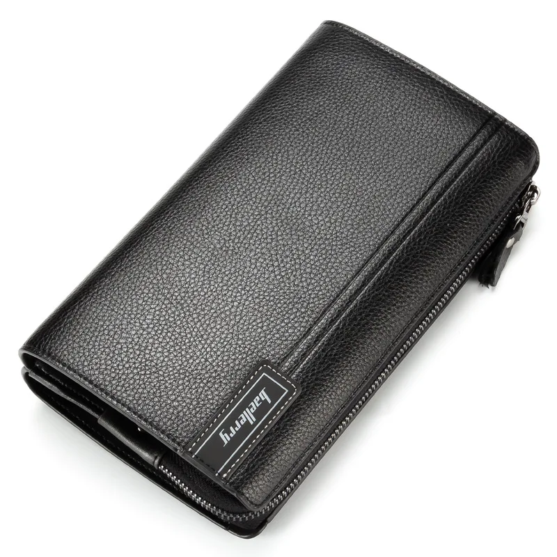 

2019 new fashion sale men's leather clutch bag business casual large capacity lychee zipper handbag wallet clutch free shipping