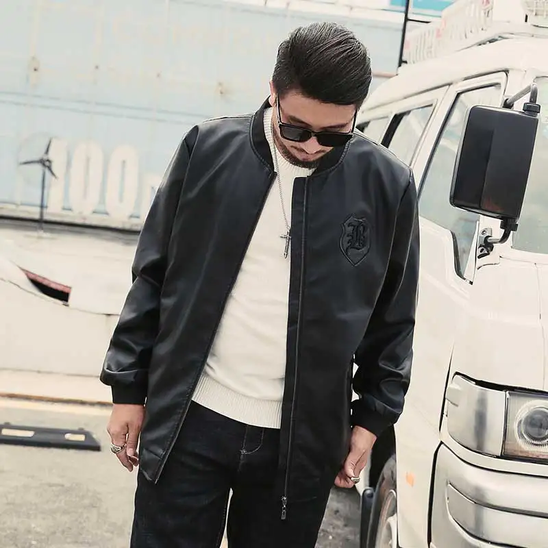 Zozowang plau size 2XL-9XL Men Leather Jackets Men Stand Collar Coats Male Motorcycle Leather Jacket Brand Clothing man jacket Zozowang plau size 2XL-9XL Men Leather Jackets Men Stand Collar Coats Male Motorcycle Leather Jacket Brand Clothing man jacket