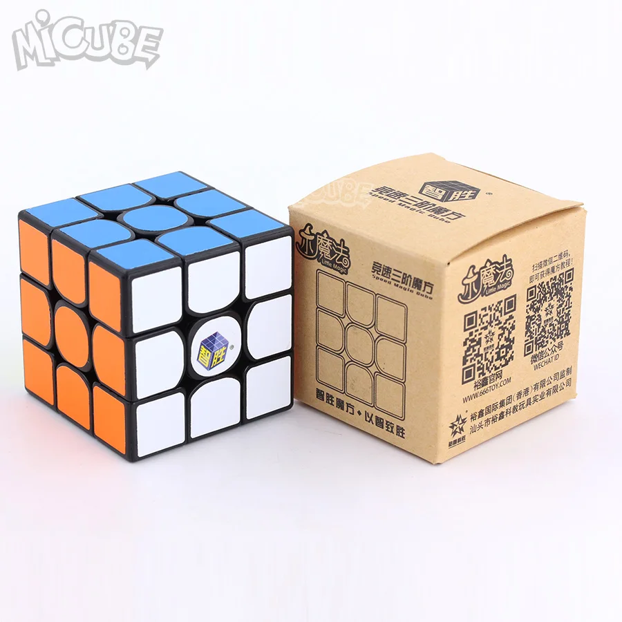 Yuxin Little Magic 3x3x3 магические кубики 3x3 скоростной кубик черный/Stickerless Puzzle Cubo Magico 3*3 игрушки для детей 3x3 Zhisheng - Цвет: Black