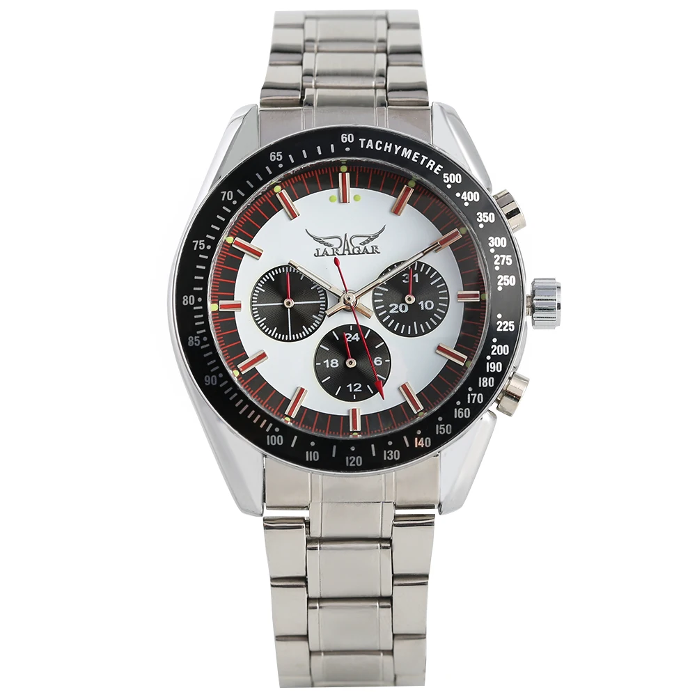 

Men's Watch Automatic Mechanical Watch Stainless Steel Skeleton Unique Black Arabic Numerals Case Mechanical Wristwatch