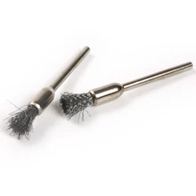 1 шт. 3 мм хвостовик стальная проволочная щетка Нефритовая полирующая кисточка длина провода 11 мм для удаления металла ржавчины резьба по дереву инструмент Dremel