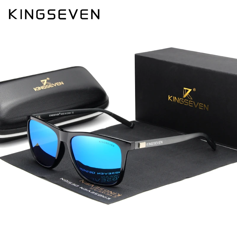KINGSEVEN брендовые солнцезащитные очки с алюминиевой оправой, мужские поляризованные зеркальные солнцезащитные очки, женские очки, аксессуары