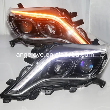 

Head Lamp For Toyota for Prado FJ150 Land Cruiser 2014-2015 Year Strip LED Headlights with Bi Xenon Projector Lens TLZ