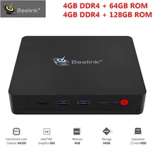 Beelink S2 Mini PC Intel Gemini Lake N4100 TV Box Windows 10 Set Top Box 1000M