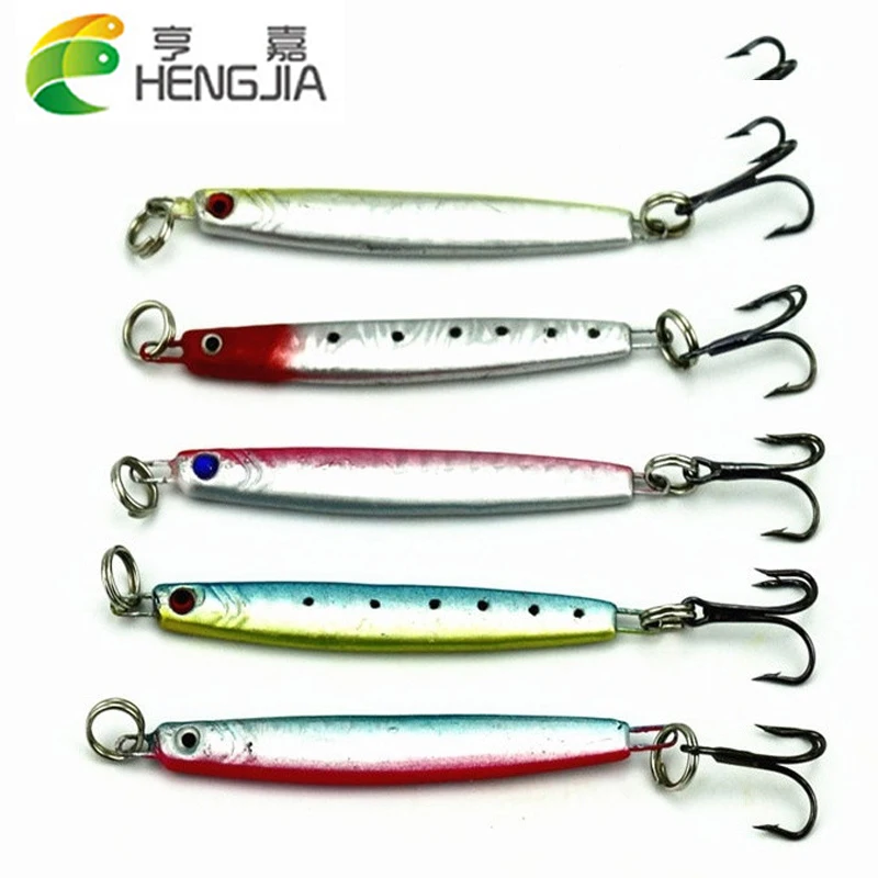 Hot Sale 5pcs Deep Sea Fishing Lures Lead Fish Jig 14g Artificial Hard