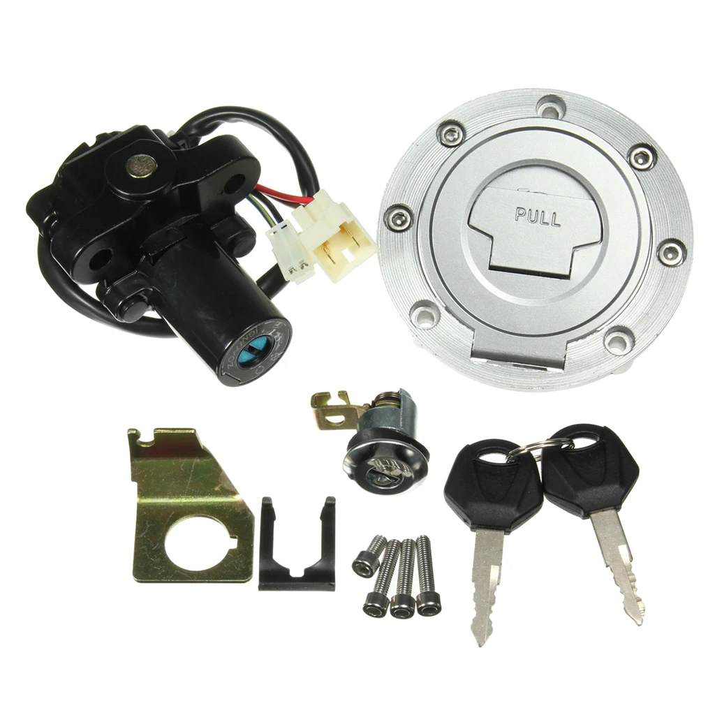 Motorbike Ignition Switch Lock Gas Cap Key Set for Yamaha YZF-R1 2001-2007 YZF-R6 2008-2012