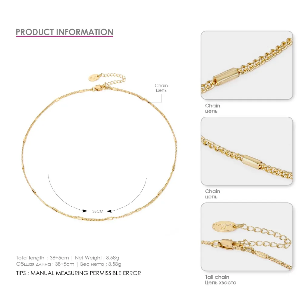 eManco Gold Color Luxury Necklace for Women Fashion Statement Necklaces Jewelry Women Accessories Unisex Chain Jewelry
