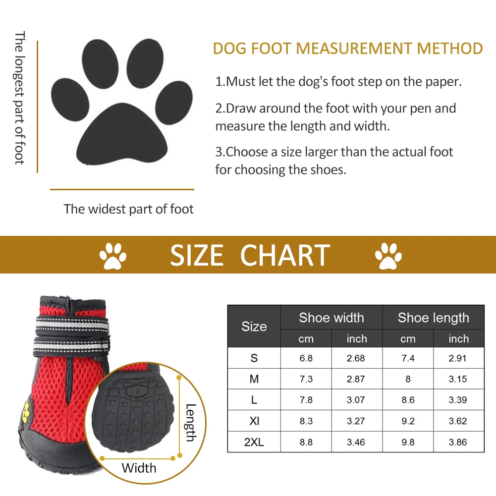 4 шт Водонепроницаемая Обувь для собак для бега на открытом воздухе, непромокаемые сапоги для домашних животных с твердой нескользящей подошвой для Лабрадора, Хаски, средних и больших собак